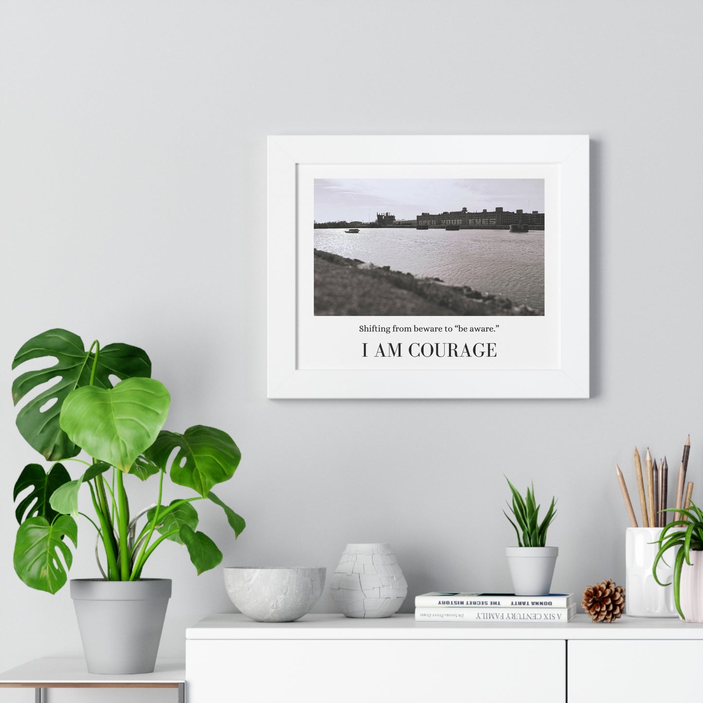 "I Am Courage" Framed Horizontal Poster