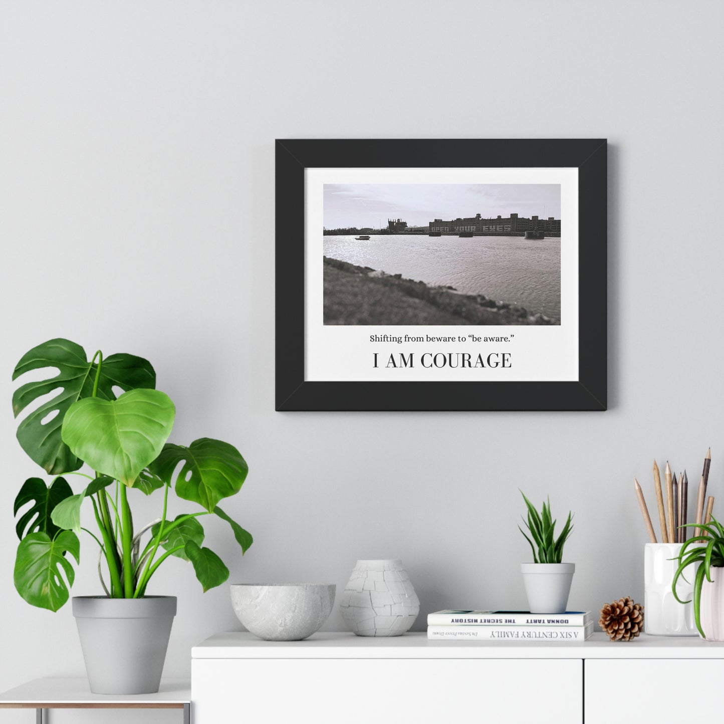 "I Am Courage" Framed Horizontal Poster