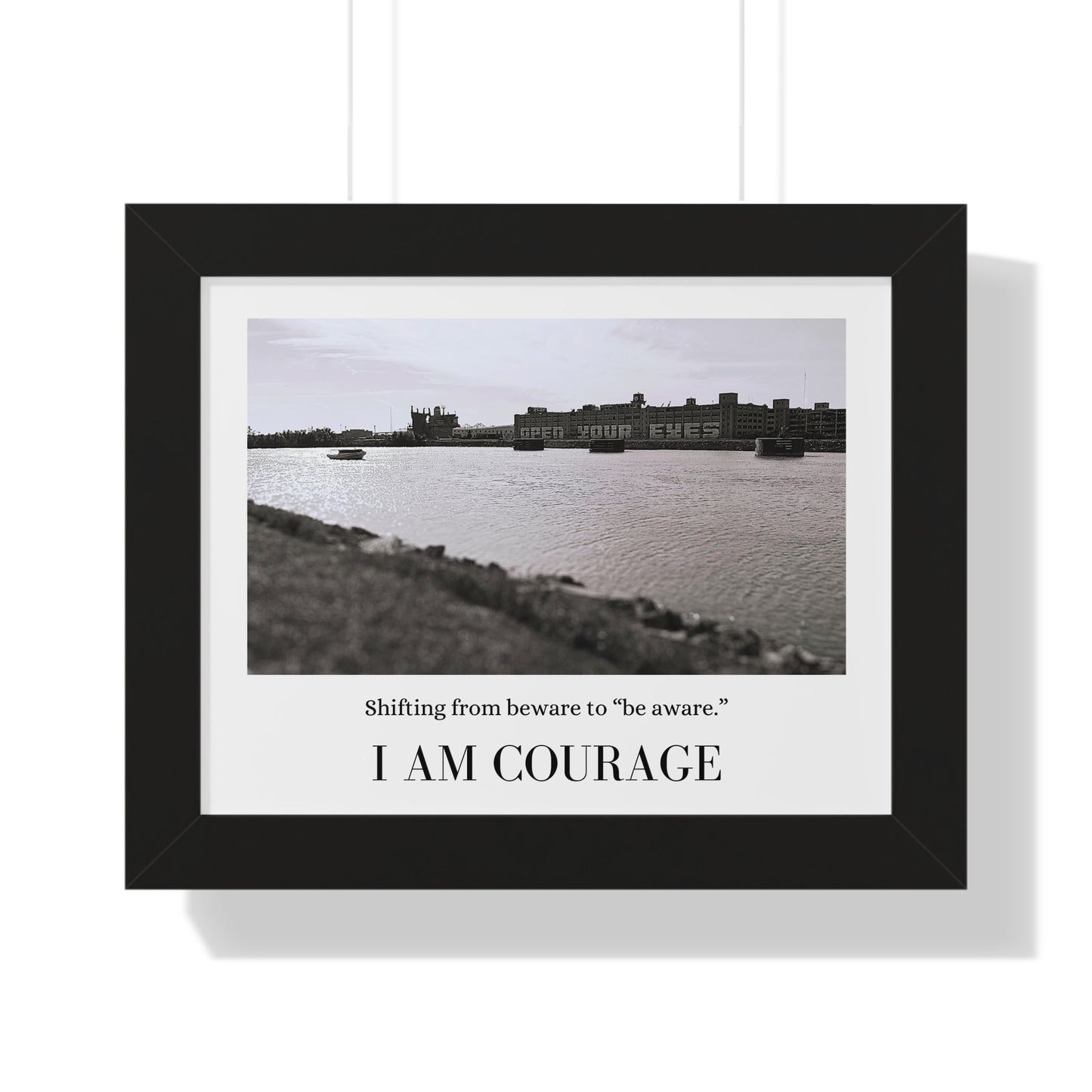 "I Am Courage" Framed Horizontal Poster