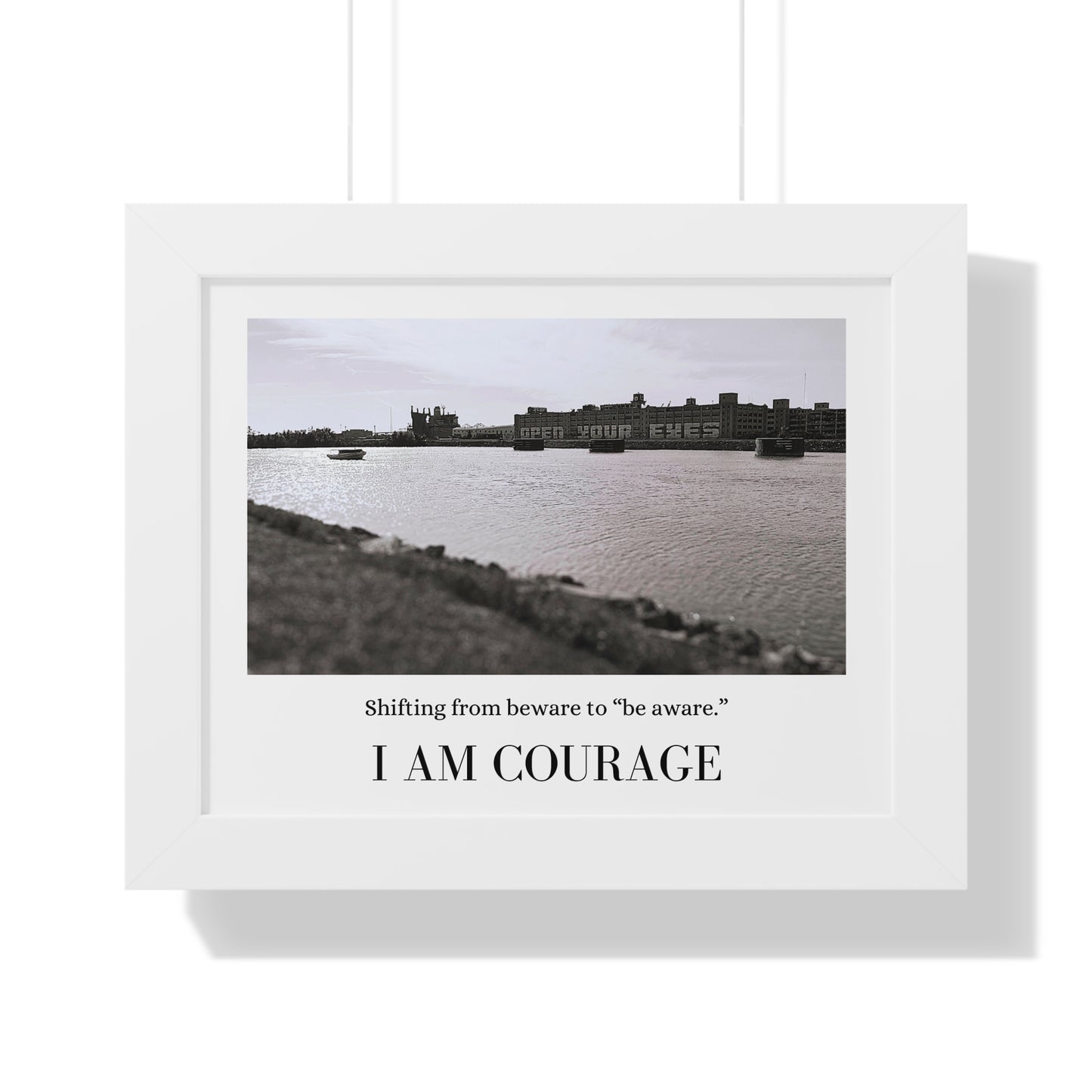 "I Am Courage" Framed Horizontal Poster