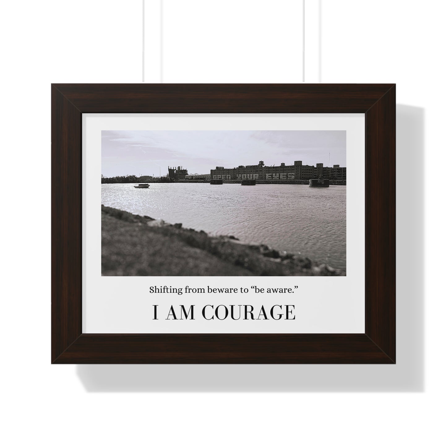 "I Am Courage" Framed Horizontal Poster