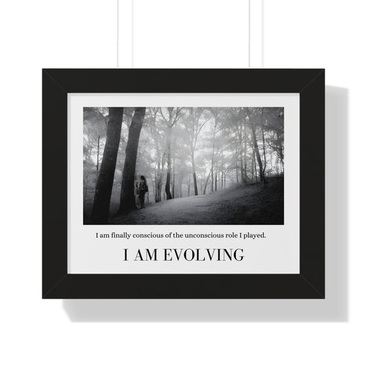 "I Am Evolving" Framed Horizontal Poster